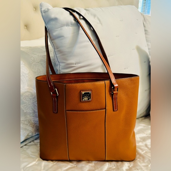 Dooney & Bourke Tan Leather Tote - Picture 1 of 11